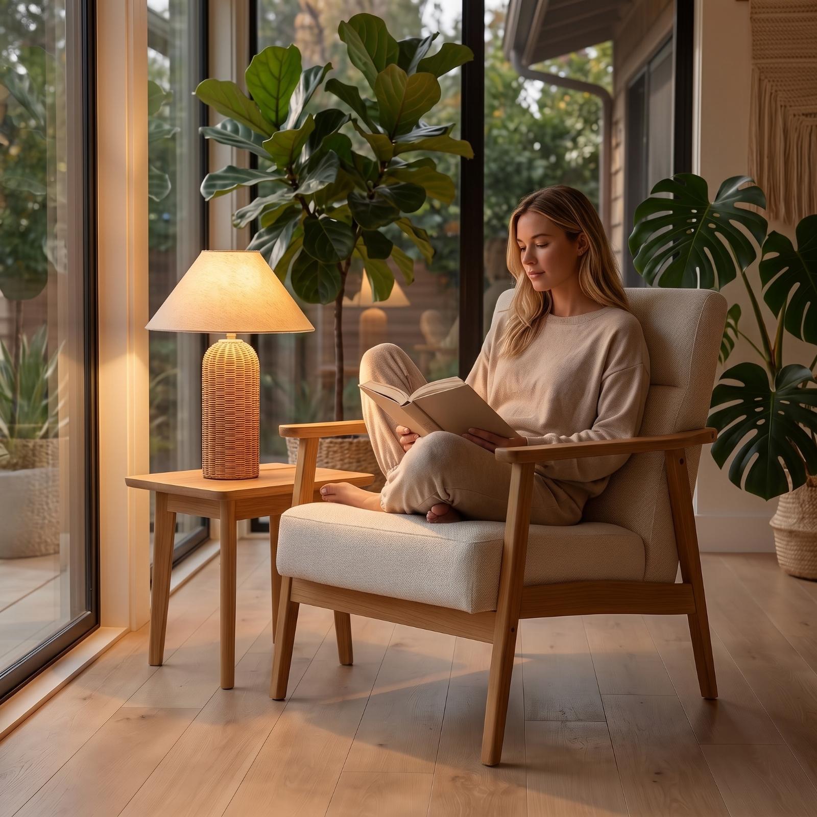 Lampka nocna z rattanową podst – Home Textile recenzja i cena